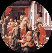 Filippino Lippi Virgin with the Child and Scenes from the Life of St Anne France oil painting artist